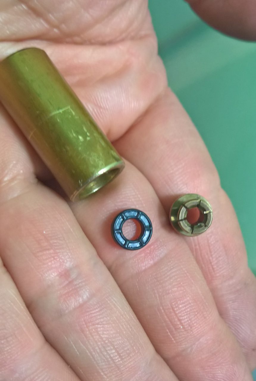 Verbrauchter O-Ring aus einem Druckluft Schnellverschluss