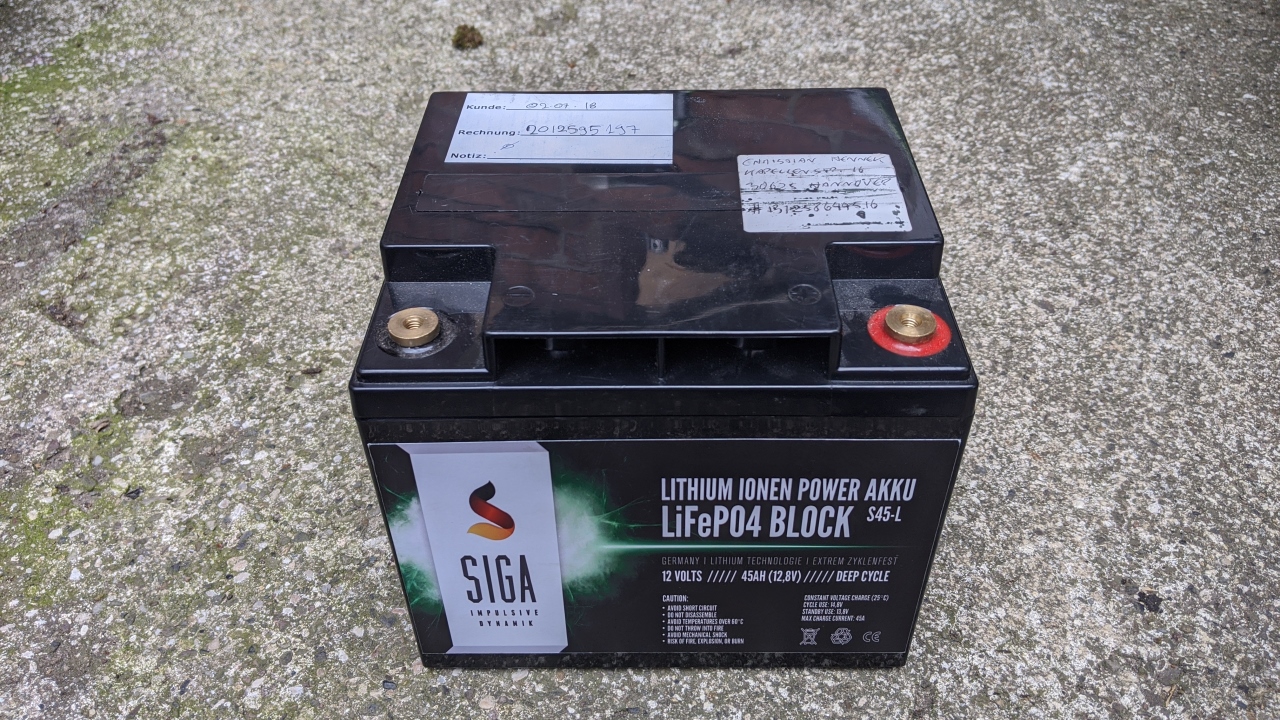 SIGA LiFePO4 Block S45-L Batterie defekt
