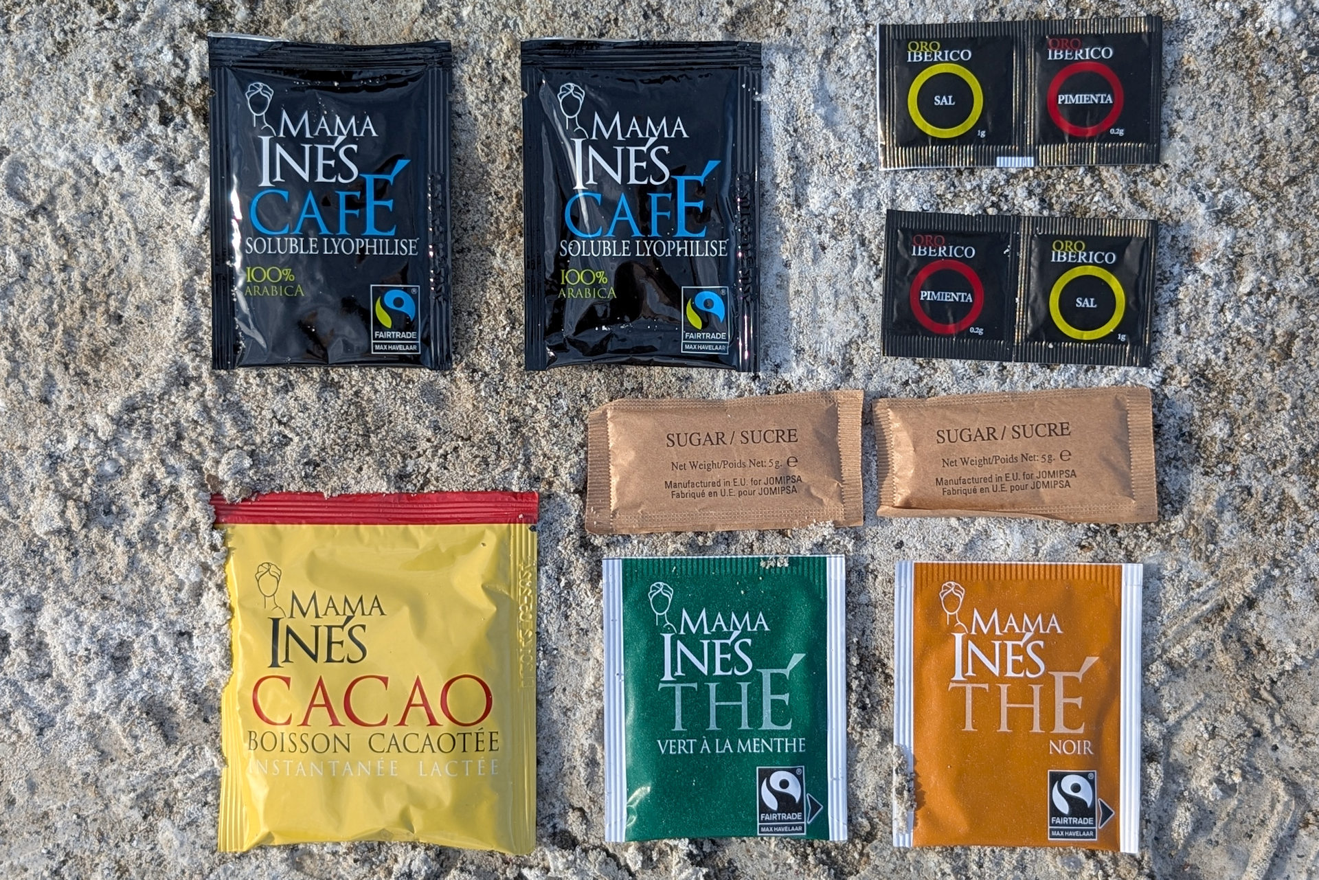 Tee und Getränkeauswahl französisches EPA Menü 3