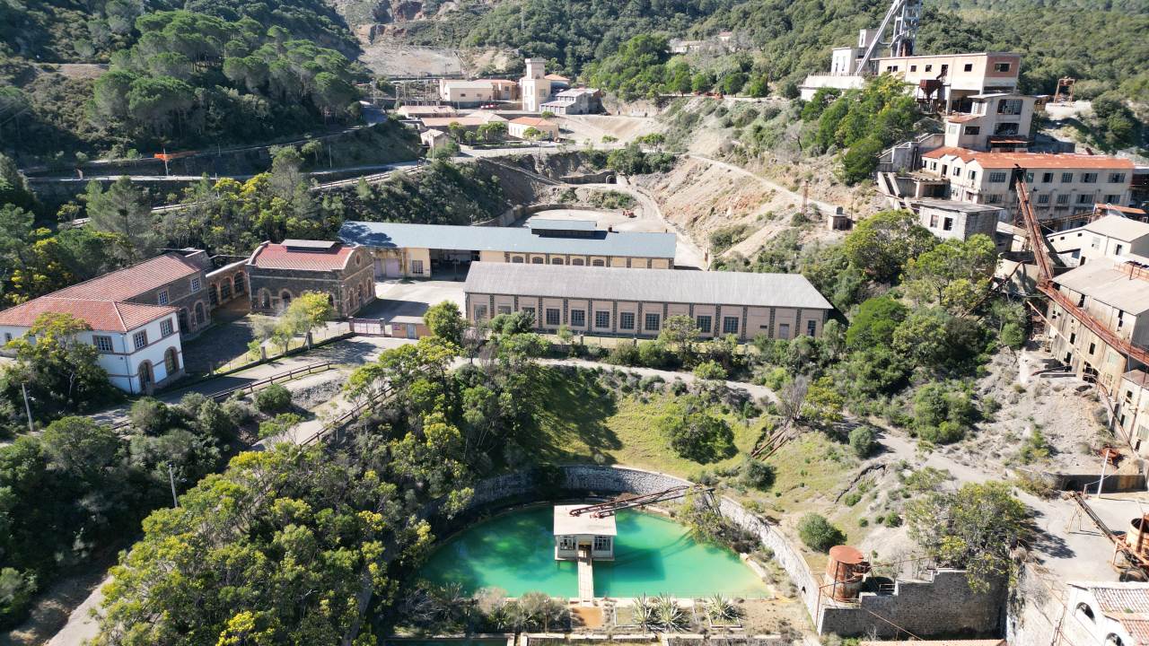 Luftbild Monteveccio Mine Sardinien