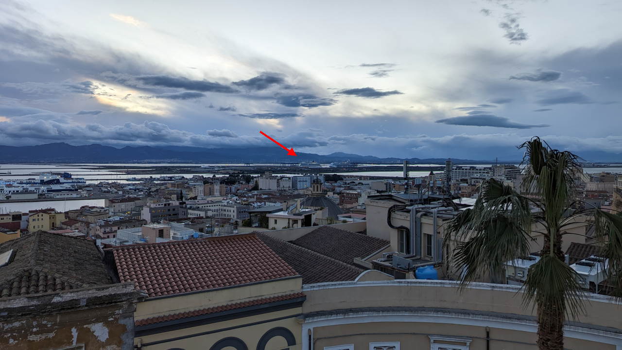 Blick von der Bastion di Saint Remy Cagliari nach Westen 