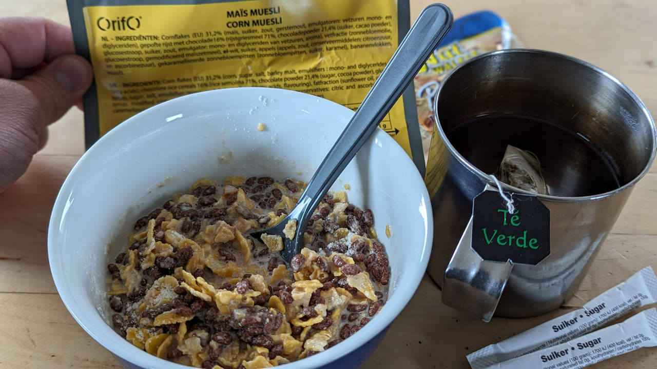 Portion Müsli aus einem niederländischen EPA