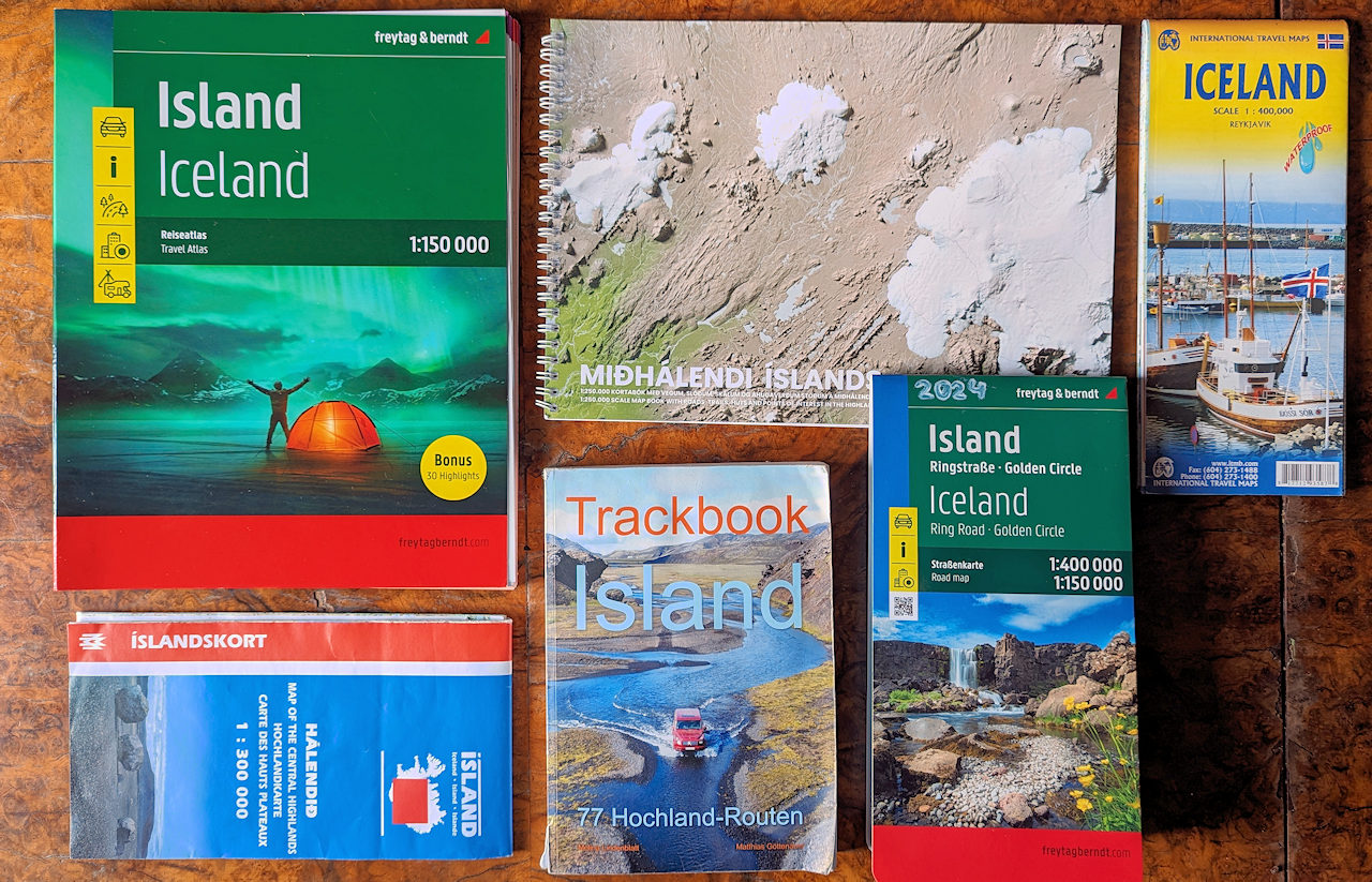 Test 6 Island Landkarten von den 5 Anbietern Freytag & Berndt, Mal og menning, Experience Verlag, ITMB und maps of iceland