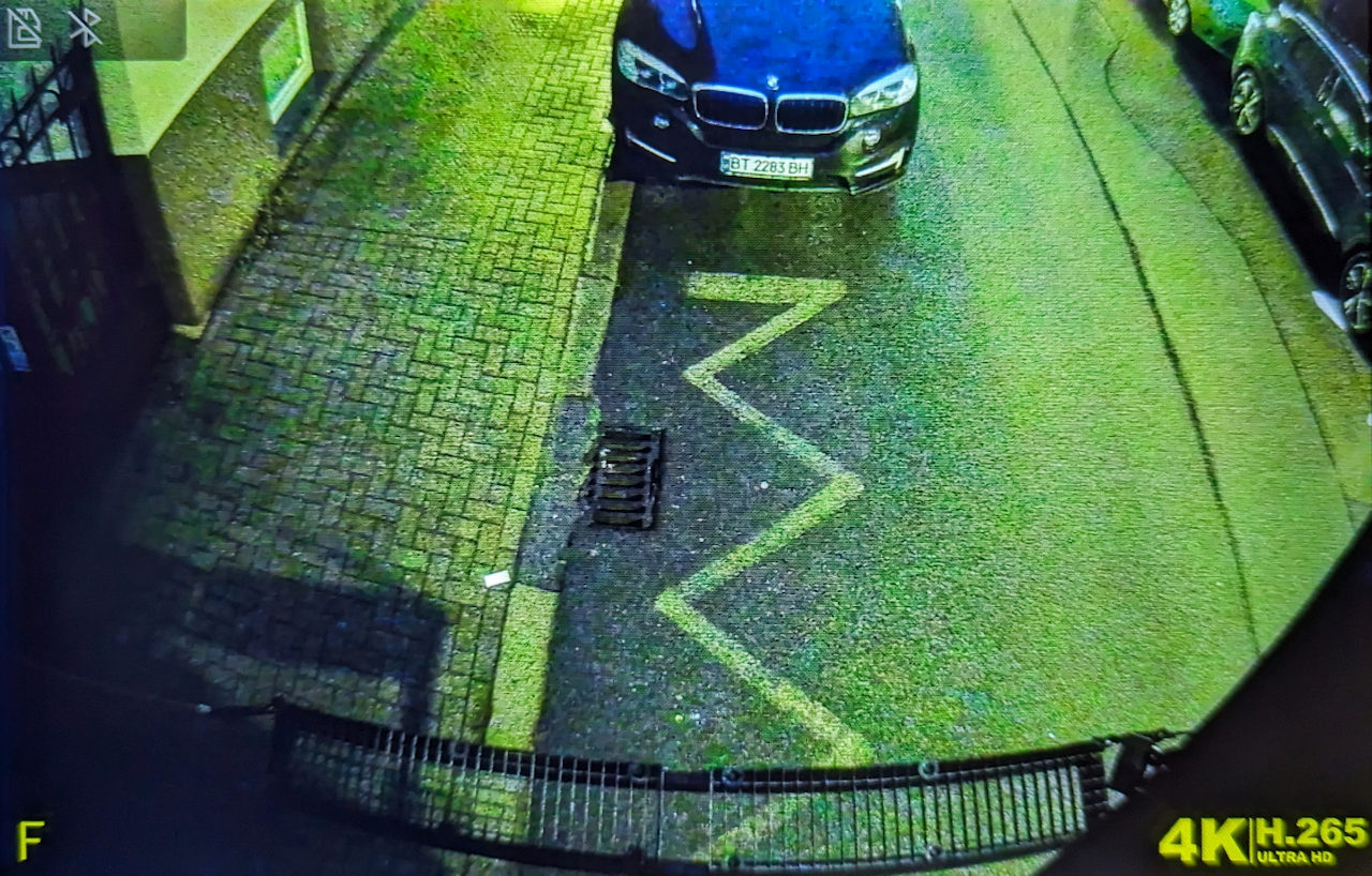 Testbild Nachtsicht von einer 10.35" China Rückfahrkamera