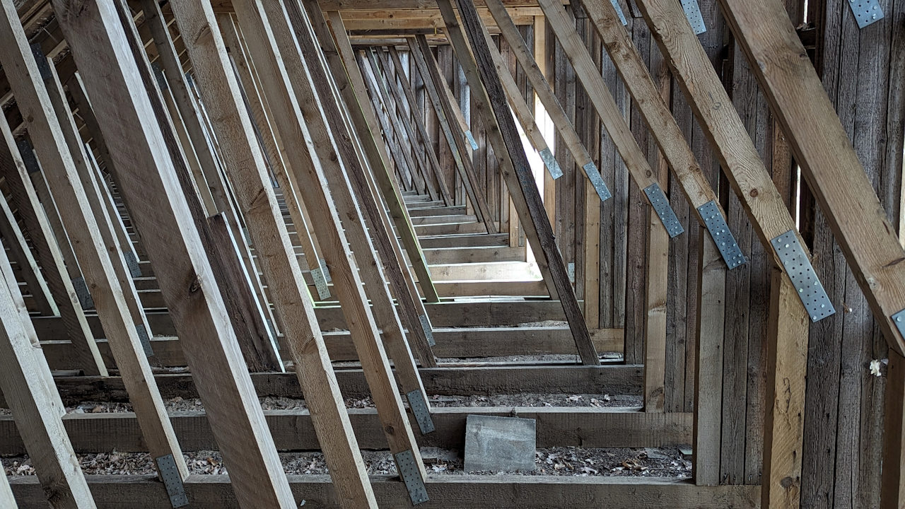 Holz Ständerwerk der Radrennbahn Hannover Wülfel 