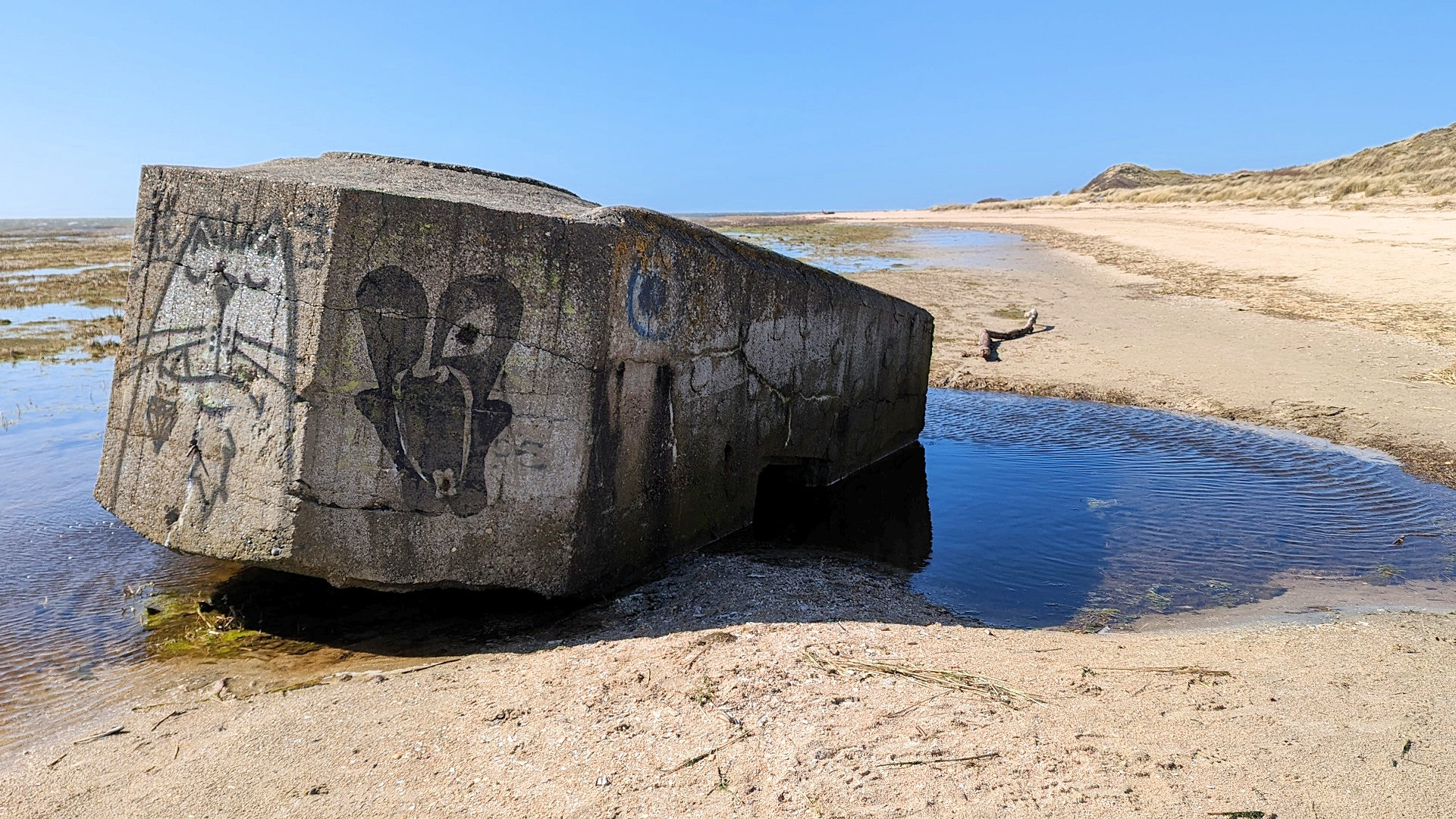 Im Sand versunkener Bunker Fanö