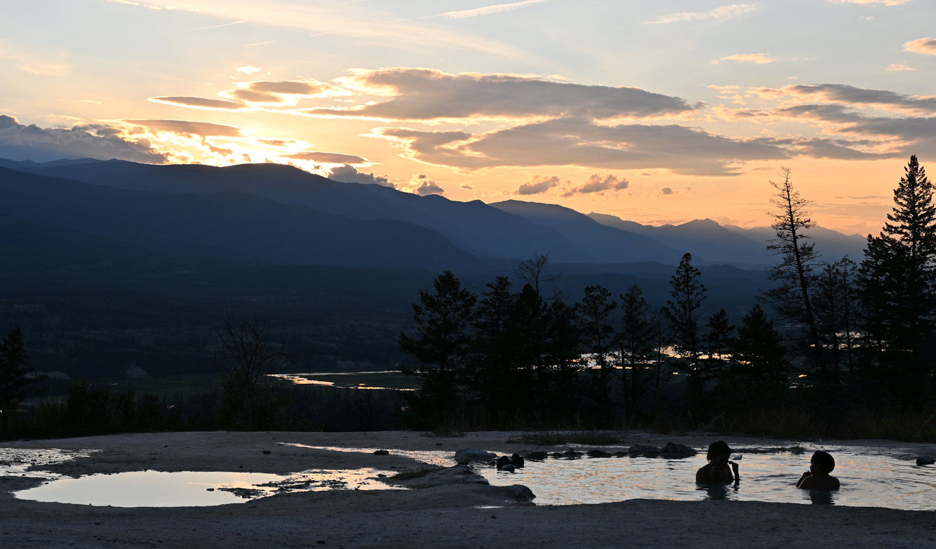 Sonnenuntergang bei der Natur Badestelle Fairmont Resort Kanada 