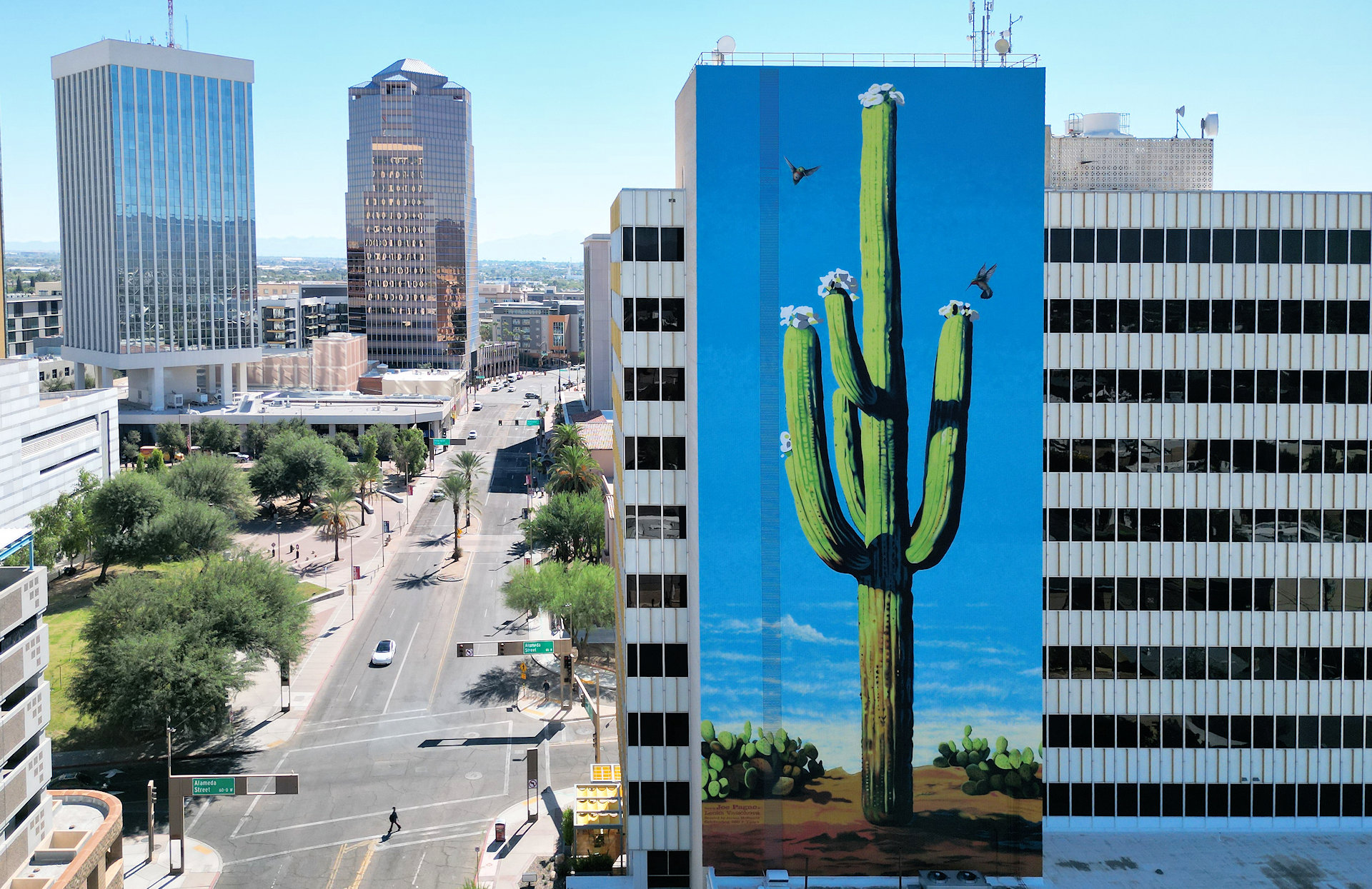 Dessert Colossus Wandbild von Joe Pagnac in Tucson, Arizona.
