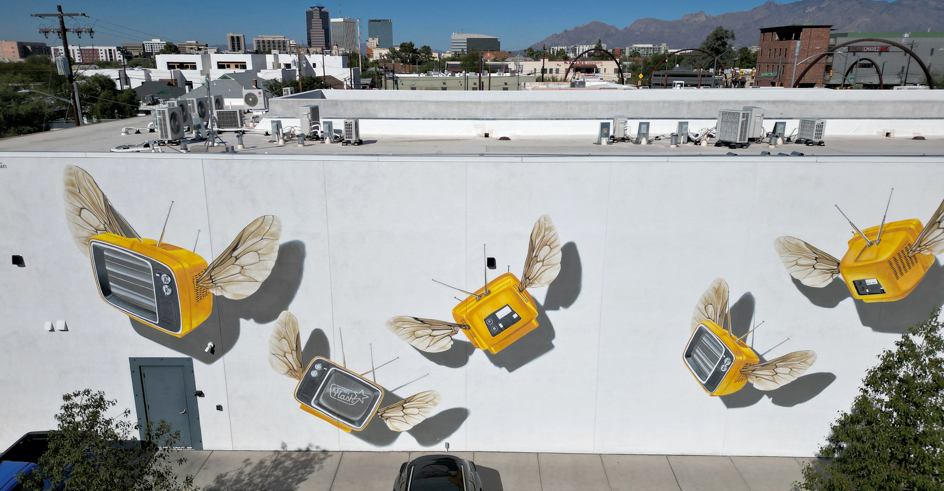 Murales TV Bees von Ignacio Garcia