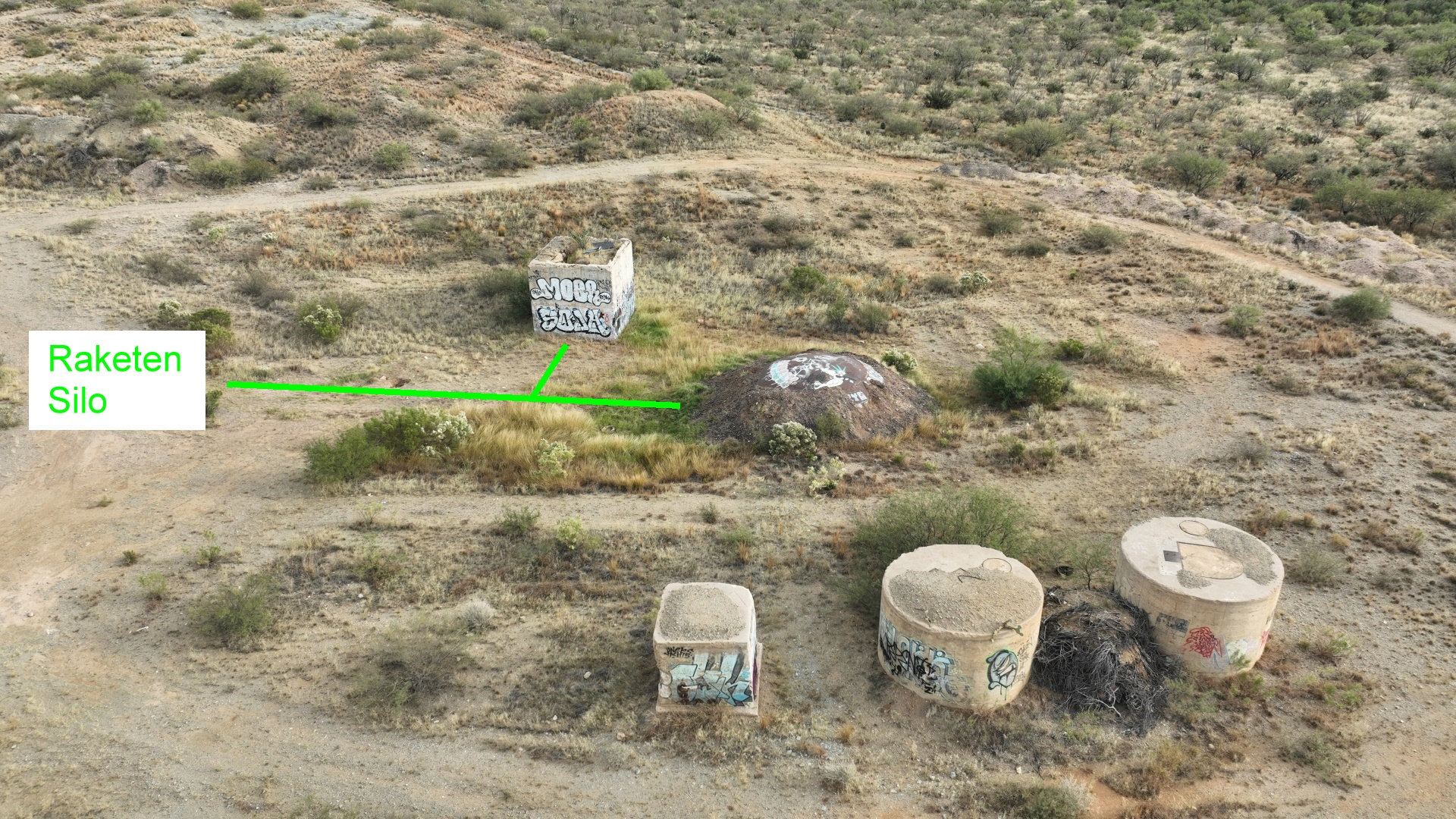 Luftbild der Titan II Missile Site 571-4