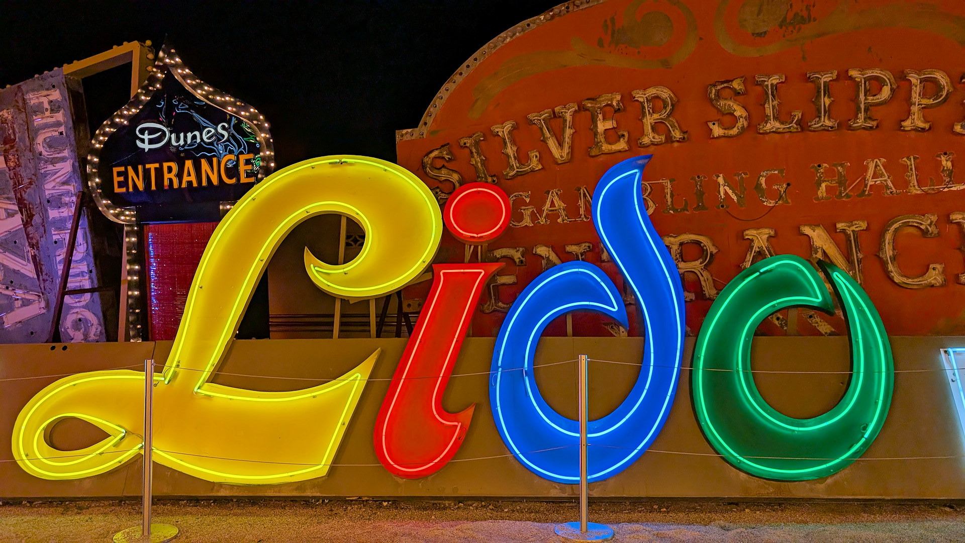 Gelb rot blau grüne Lido Leichtanzeige 