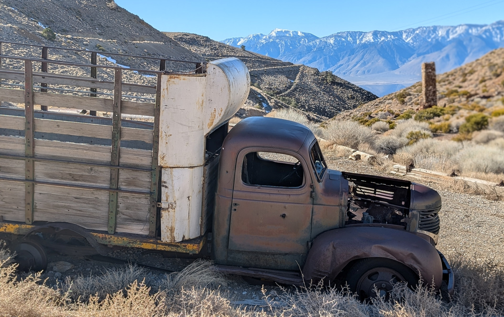 Verrosteter LKW in Cerro Gordo