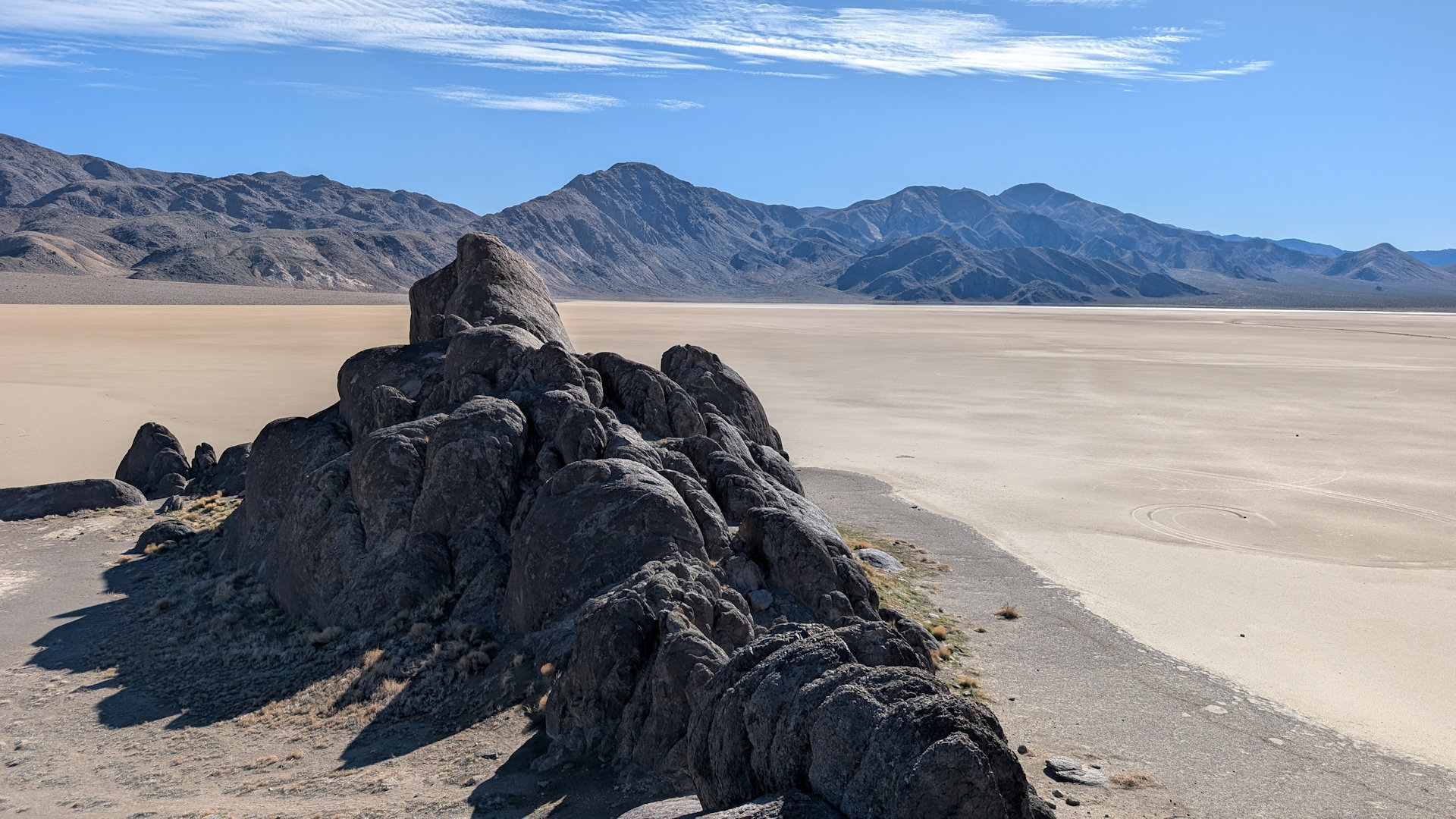Grandstand Feld Insel im Tal der wandernden Steine Death Valley Nationalpark