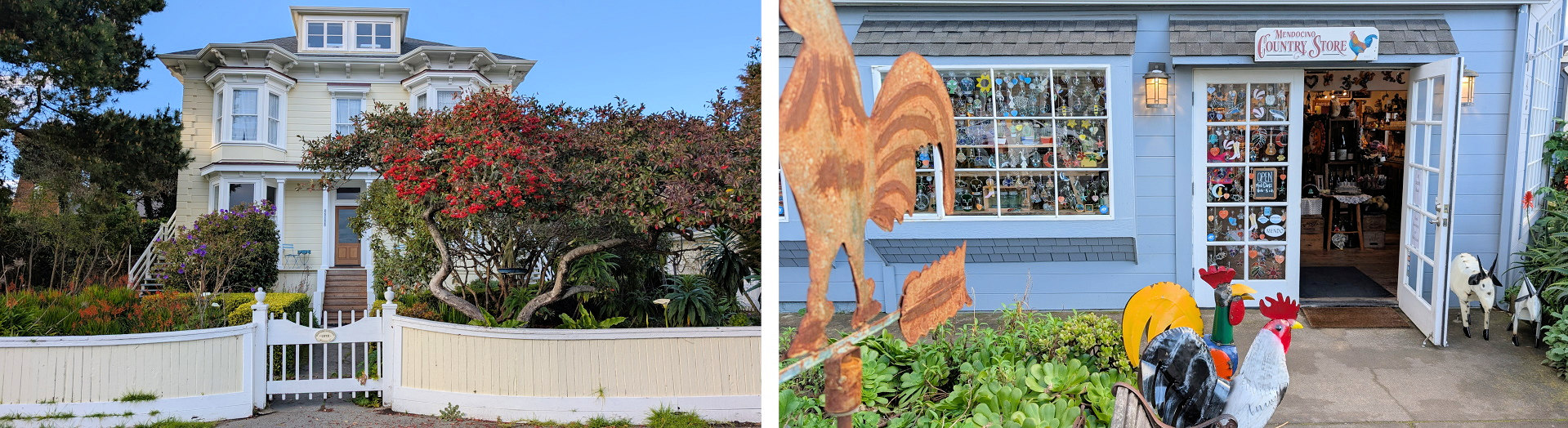 Ferienvilla in Mendocino und kleiner Souvenir Laden 