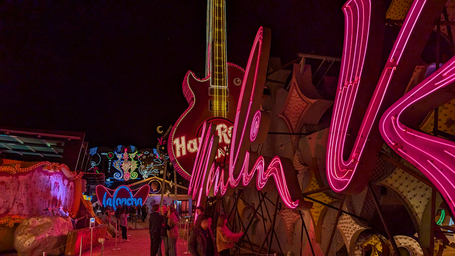 Leuchtanzeigen im Neon Museum in Las Vegas