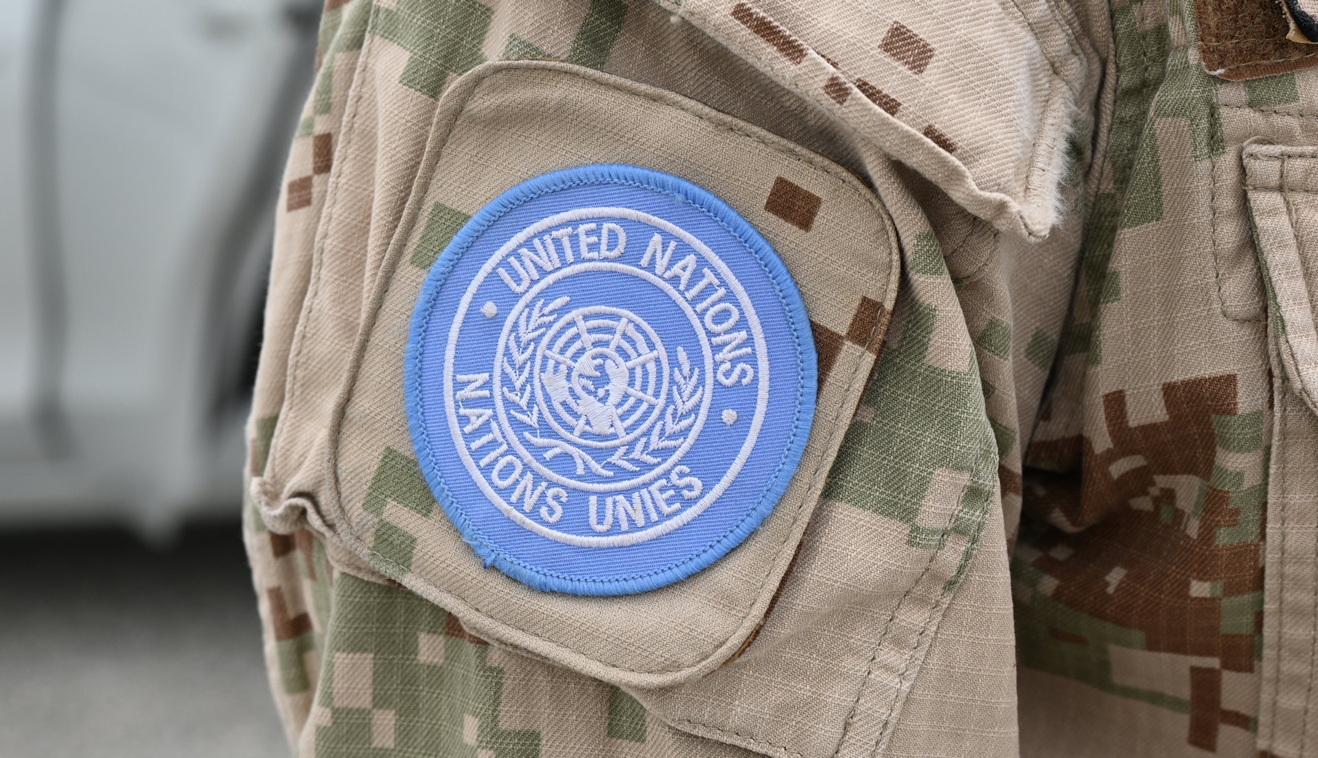Blaues Logo der UN United Nations 
