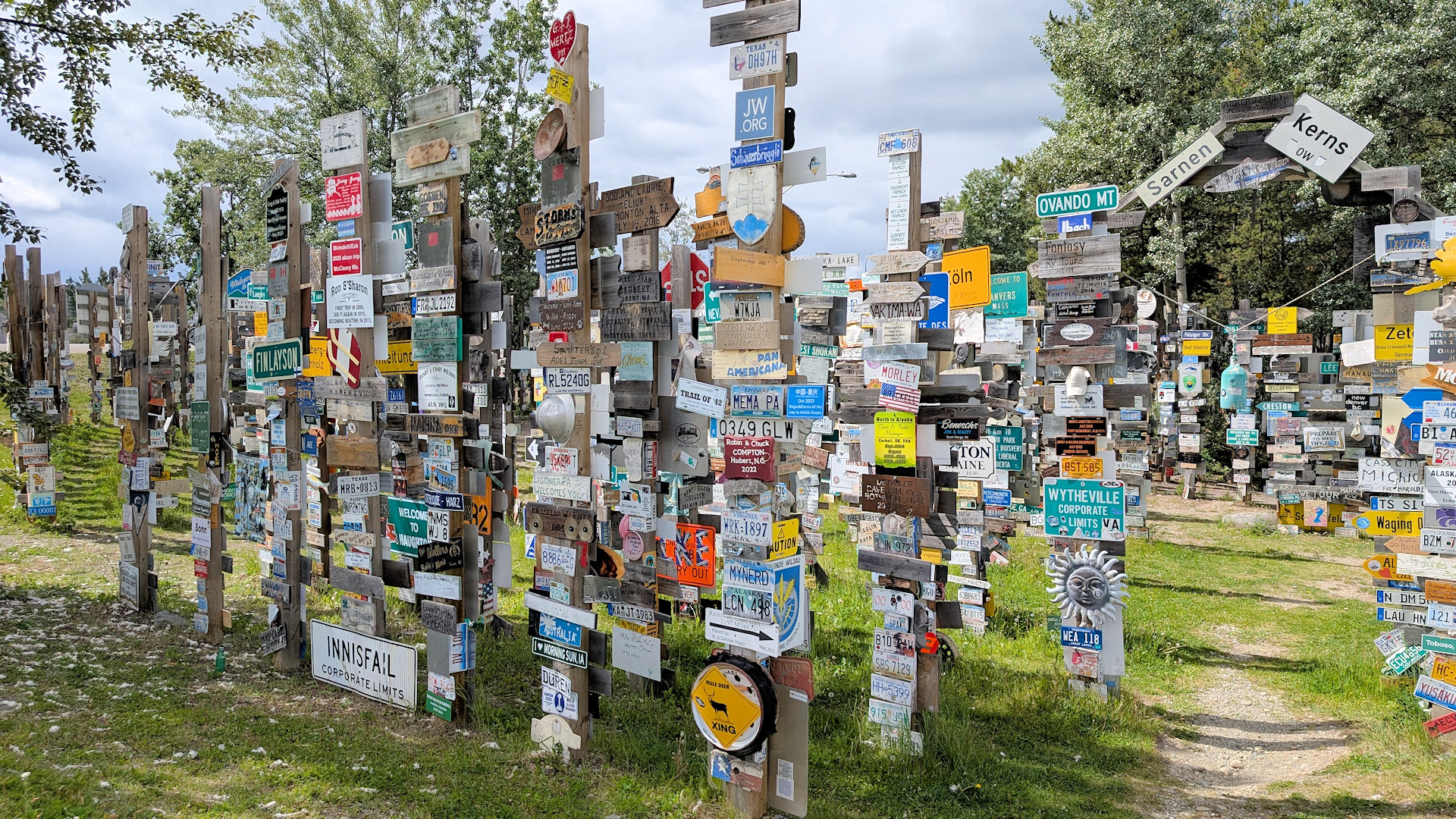 Schilderwald in Watson Lake