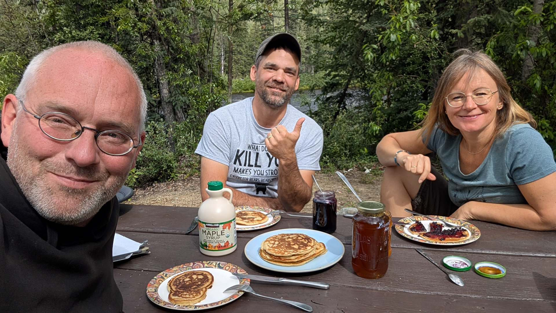 Frühstück mit Chris, Christian und Aneta