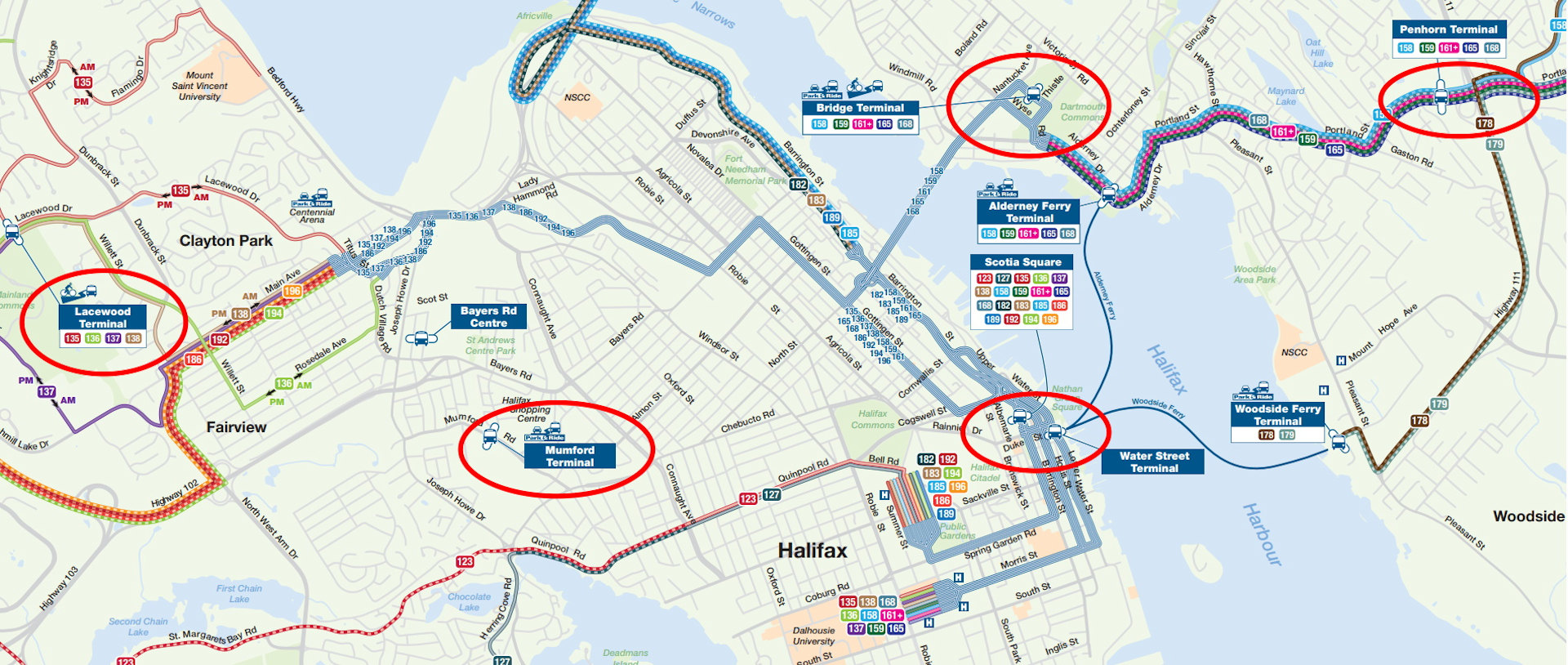 Übersicht über Bus Terminals in Halifax