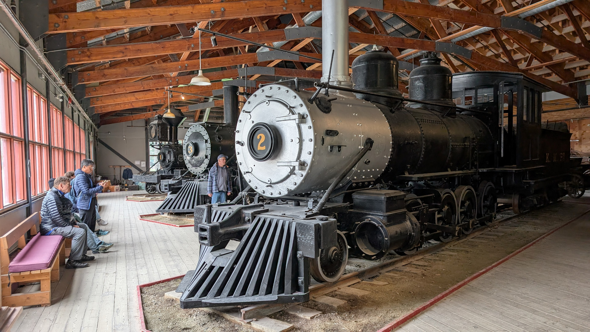 Dampflokomotiven im Lok Schuppen Dawson City Yukon 